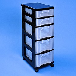 Storage tower with 2x7 + 3x12 litre Really Useful Drawers