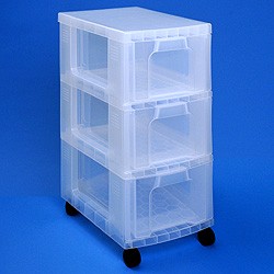 Storage tower with 3x12 litre Really Useful Drawers