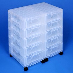 Storage tower double with 10x7 litre Really Useful Drawers