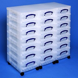Storage tower triple with 21x4 litre Really Useful Boxes