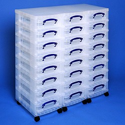 Storage tower triple with 24x4 litre Really Useful Boxes