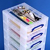 Storage tower stationery tray top