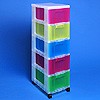 Storage tower with 5x12 litre drawers