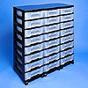Storage tower triple with 24x7 litre drawers