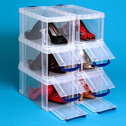 open front clear shoe boxes