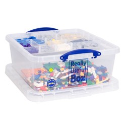 31.5 litre quality nestable Really Useful Box + 10 compartment sorting tray