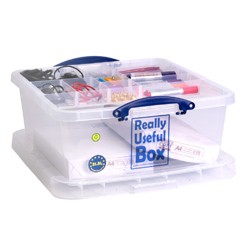 31.5 litre quality nestable Really Useful Box + 10 compartment sorting tray