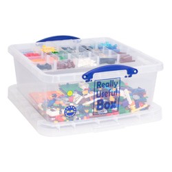 31.5 litre quality nestable Really Useful Box + 24 compartment sorting tray