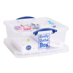 31.5 litre quality nestable Really Useful Box + 24 compartment sorting tray