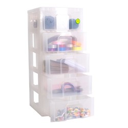 Scrapbook Drawers tower with 5x19 litre drawers