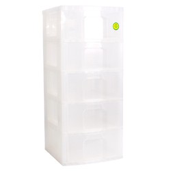 Scrapbook Drawers tower with 5x19 litre drawers