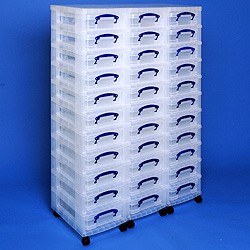 Storage tower triple with 33x4 litre Really Useful Boxes