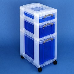 Storage tower with 1x4 + 1x9 + 1x19 litre Really Useful Boxes