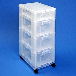 Storage tower with 1x7 + 3x12 litre Really Useful Drawers