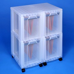 Storage tower double with 4x25 litre Really Useful Drawers