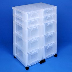 Storage tower double with 6x7 + 9x12 litre Really Useful Drawers
