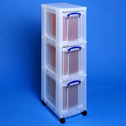 Storage tower with 3x19 litre Really Useful Boxes
