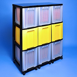 Storage tower triple with 9x25 litre Really Useful Drawers