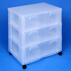 Storage tower double with 3x30 litre Really Useful Drawers