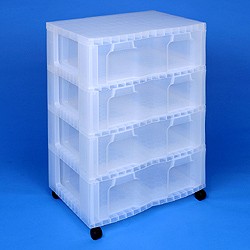 Storage tower double with 4x30 litre Really Useful Drawers