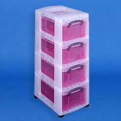 Storage tower with 4x9 litre Really Useful Boxes