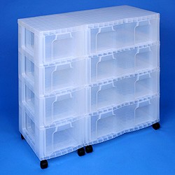 Storage tower triple with 4x12 + 4x30 litre Really Useful Drawers