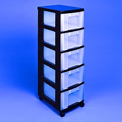 Storage tower with 5x12 litre Really Useful Drawers
