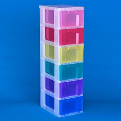 Storage tower with 6x12 litre Really Useful Drawers