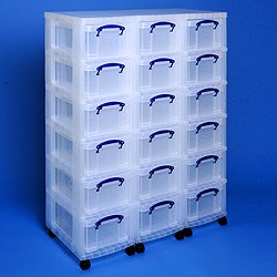 Storage tower triple with 18x9 litre Really Useful Boxes