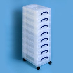 Storage tower with 8x4 litre Really Useful Boxes