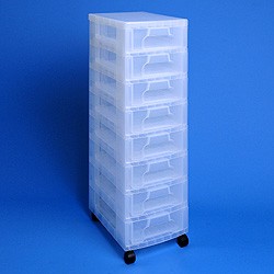Storage tower with 8x7 litre Really Useful Drawers