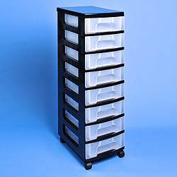 Storage tower with 8x7 litre Really Useful Drawers