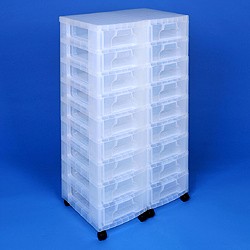 Storage tower double with 18x7 litre Really Useful Drawers