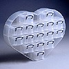  Large heart organiser with 16x0.14 litre boxes
