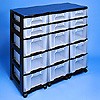 Storage tower triple with 6x7 + 9x12 litre drawers