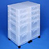 Storage tower double with 6x7 + 4x12 litre Really Useful Drawers