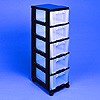Storage tower with 5x12 litre drawers