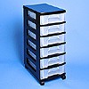 Storage tower with 6x7 litre drawers