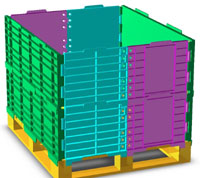 Computer image of stacking pallet collars